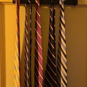 Striped Men's Ties Set - Multicolor